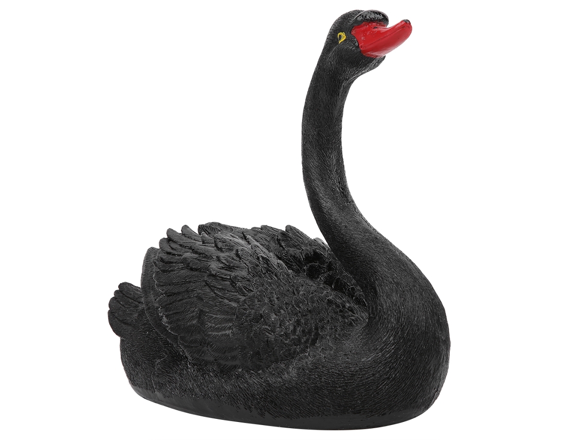 Adorno de Cisne Negro Flutuante para Jardim