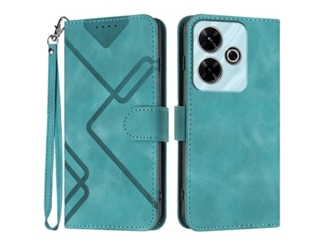 Para Xiaomi Redmi 13 4g Case Capa De Couro Com Estampa Geométrica E Carteira Para Telefone