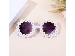 Óculos De Sol Bebé Flor,polarizados Uv400 Para Meninas 2-12 Anos Branco Hexinyigjly