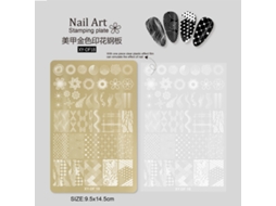 Design De Unhas Com Motivos De Bambu, Flores, Pele De Cobra E Detalhes Dourados Ferramenta Para Transferência De Unhas.placa De Aço Xy Df 18 Yunzii