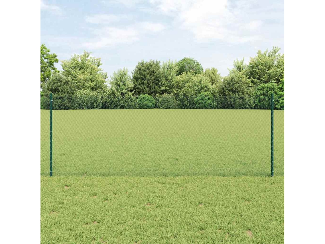 Vidaxl Cerca Hexagonal Com Poste 25 X 0,8 M Aço Revestido De Pvc Verde