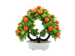 Planta artificial de frutas com vaso para decoração de Ano Novo e ambientes internos LAXISCREED