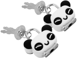 Conjunto De 2 Cadeados Metálicos Leves, Em Miniatura E Multiuso, Em Formato De Panda, Ideais Para Malas, Jornais E