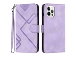 Capa Para Iphone 15 Pro Max Pele Sintética Roxo