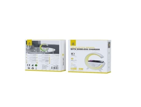Led Coluna Bluetooth Led Branco One Plus