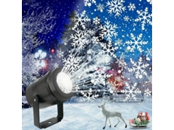 Projetor de Luzes Natal em Formato Floco Neve, Luzes Led À Prova D'água, para Decoração de Casa, Casamento, Festa, Jardim e Paisagem BRILVIBERA