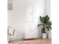 Vidaxl Armário Alto 69,5x34x180 Cm Derivados De Madeira Branco