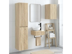 Vidaxl Conjunto De Móveis Para Banheiro 3 Unid. Carvalho Sonoma