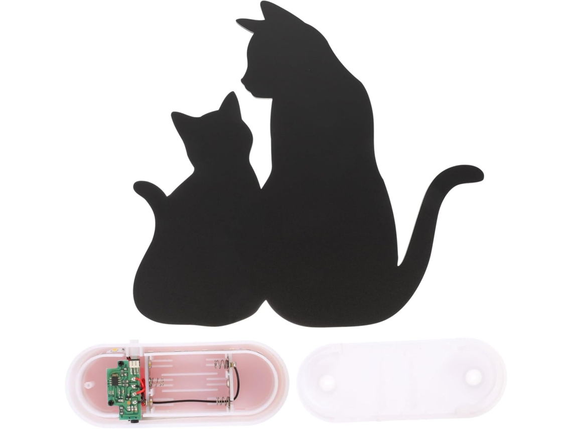 Luminária de Parede Led em Formato de Gato com Design Criativo, Sensor de Voz e Luz, Lâmpada Ambiente Econômica. SFUSHOS