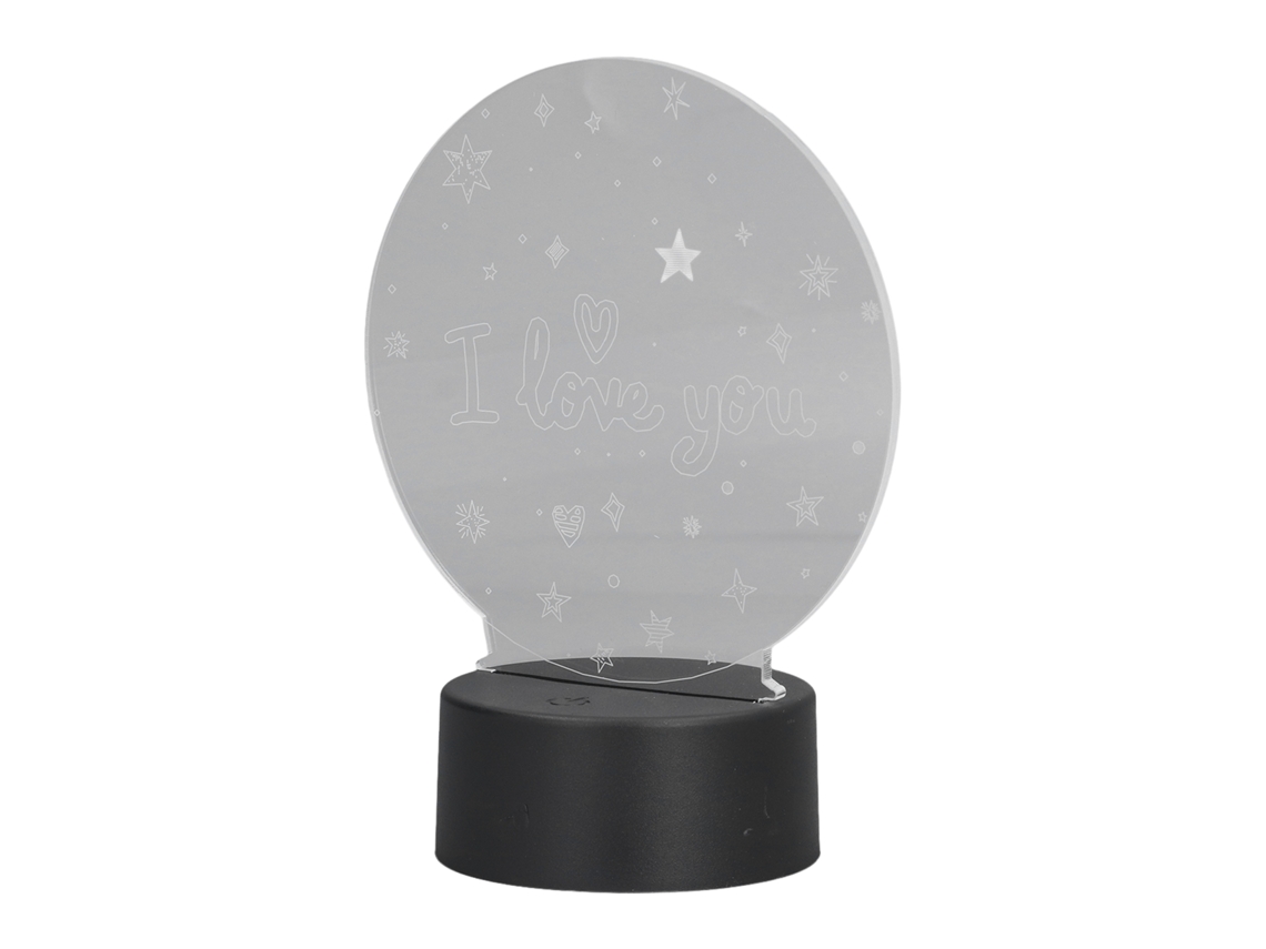 Lâmpada de Noite 3d Colorida Usb Decorativa para Casamento
