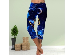 Leggings Feminino Casual De Poliéster E Algodão - Novos E De Alta Qualidade - Tamanhos De Xs A 8xl Azul