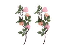 Ramos de flores em coração para o dia dos namorados, rosa, 34cm, pack de 2 LAXISCREED