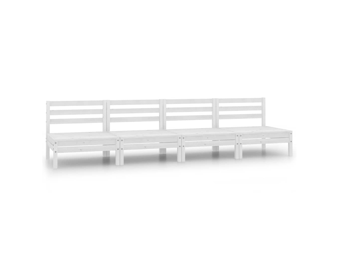 Middle Sofa, Middle Sofas Vidaxl Branco Madeira De Pinho (n/a)