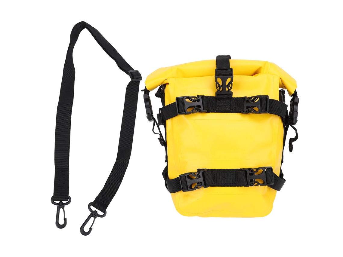 Bolsa Lateral De Moto Resistente À Água Grande Capacidade Anti-derrubada Pvc Para Moto Off-road E De Rua Amarela