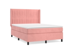 Box Spring Bed, Box Spring Beds Vidaxl Cor-de-rosa Veludo (140 X 200 Cm)