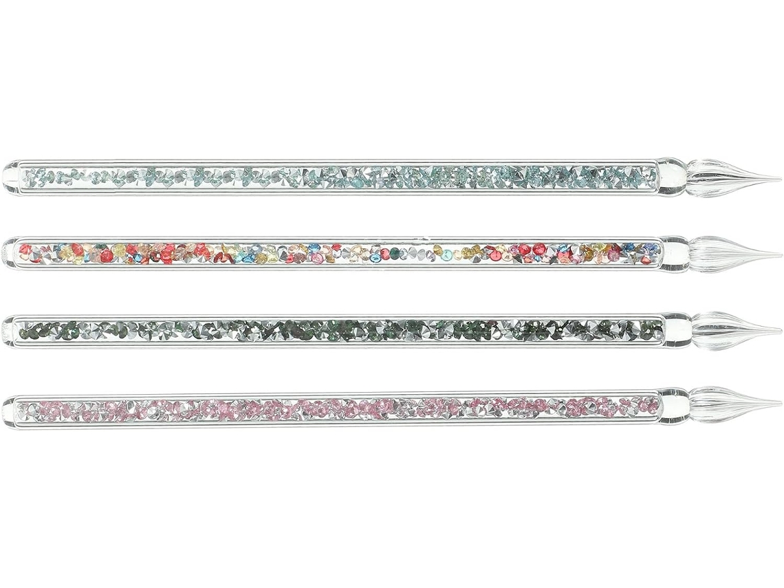 4 Caneta, para Escritório, Conjunto de 4 Canetas de Vidro Coloridas com Tinta CHABERLU