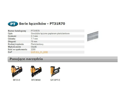 Pt 33 Pregos 3,1 X 70mm Anel Bostitch