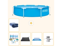 Piscina com Estrutura Redonda 244x51 Cm 6 peças S20400 INTEX