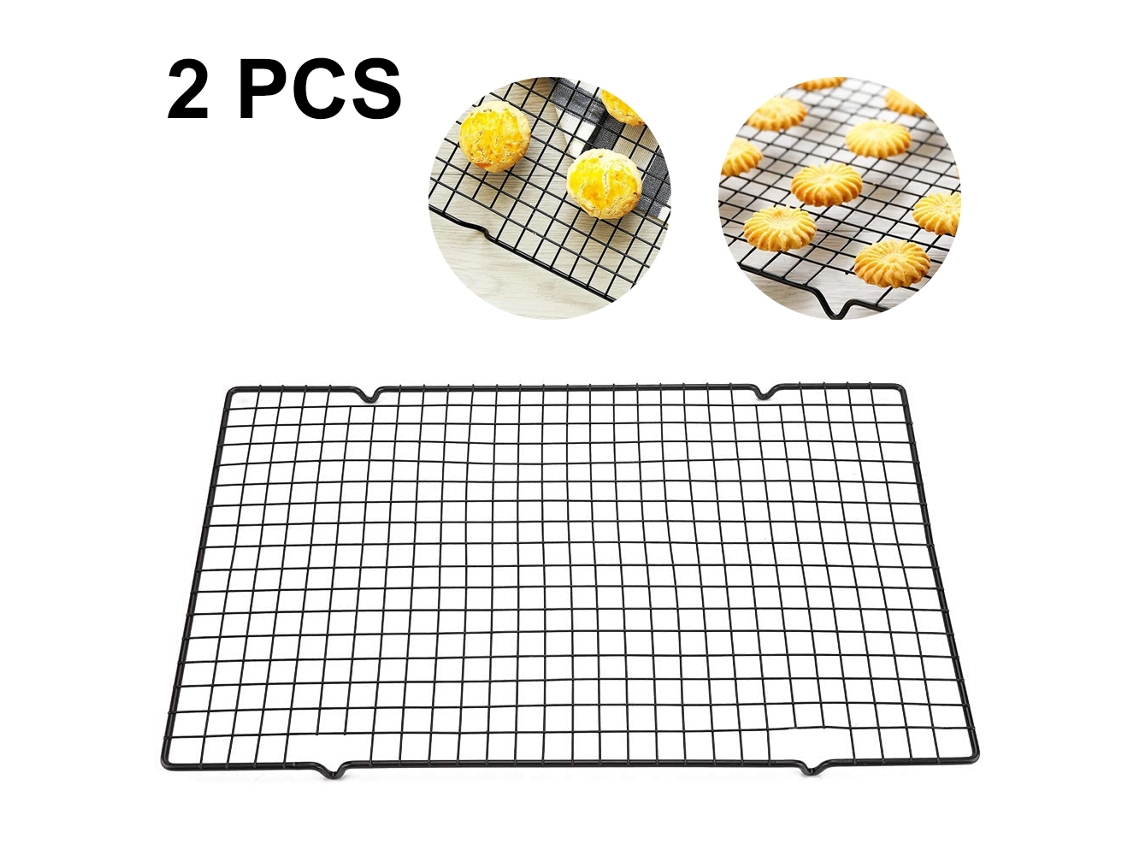 Grelha Para Churrasco Em Aço Carbono Trançado, 2 Unidades, Antiaderente, Para Forno E Cozinha, Resistente, À Prova De Ferrugem