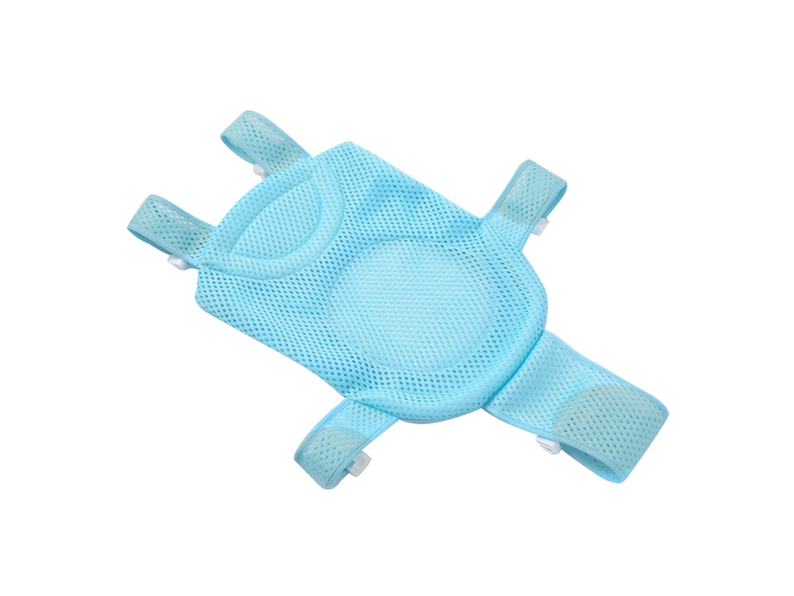 Primerox rede de Banho para Bebê Azul Antiderrapante com Travesseiro Macio e Suporte Lumbar