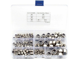 Kit De Montagem De Porcas De Segurança Multifuncionais, Porcas De Segurança De Inserção De Aço Inoxidável 304 E Nylon De Fácil Armazenamento, Trava De