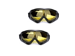 Óculos De Esqui E Snowboard Anti Uv Compatíveis Com Motocross Aquaforge (amarelo 2 Peças)