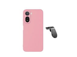 Kit Suporte L Capa Silicone Líquido Phonecare Para Xiaomi Redmi A7 Pro 4g - Rosa