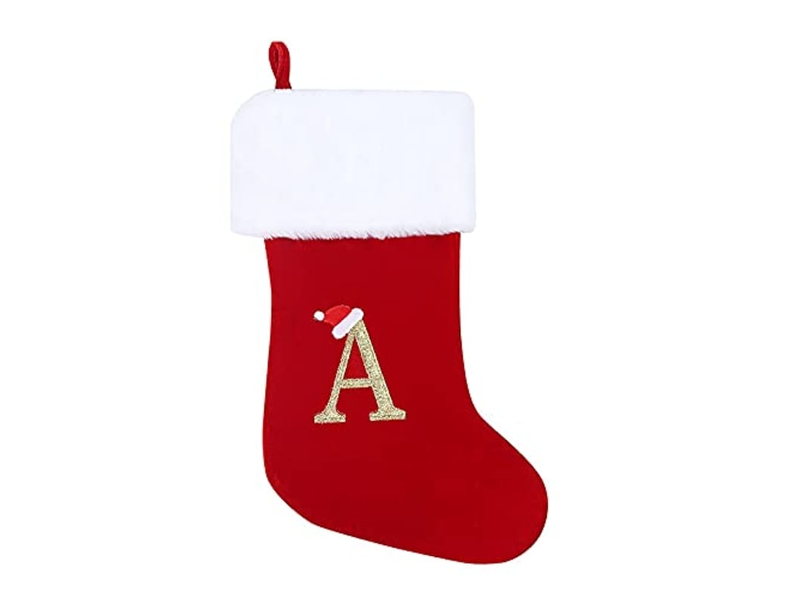 2026-meias De Natal Linjou Super Macias De Peluche Rusticas Personalizadas 20 Polegadas Com Letras Bordadas Para Presentes (a)