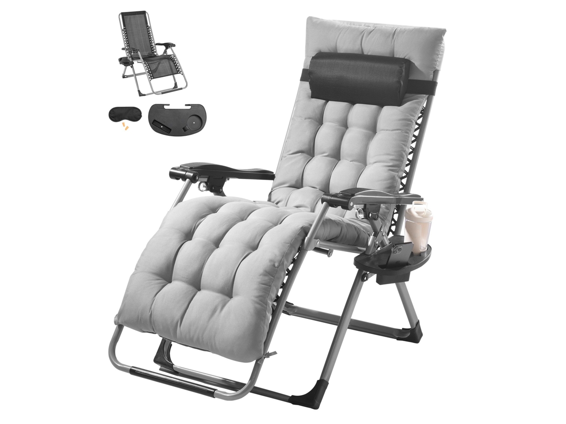 Cadeira Zero Gravity Cadeira Reclinável Zero Gravity de 26 Polegadas para Ambientes Internos e Externos VEVOR