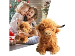 2026 muñeco de Peluche Vaca Escocesa Highland 25cm Suave Cálido Regalo Realista Cute