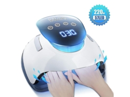 Lâmpada de Unhas Uv Led 220w com Tela Lcd Touch e Sensor Automático 57 Leds