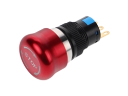 Botão De Parada De Emergência De 16 Mm, Botão De Pressão De Contato Duplo, Ip65