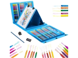 Conjunto de 208 Lápis de Desenho, Estojo para Colorir Infantil, de Aquarela AQUAFORGE