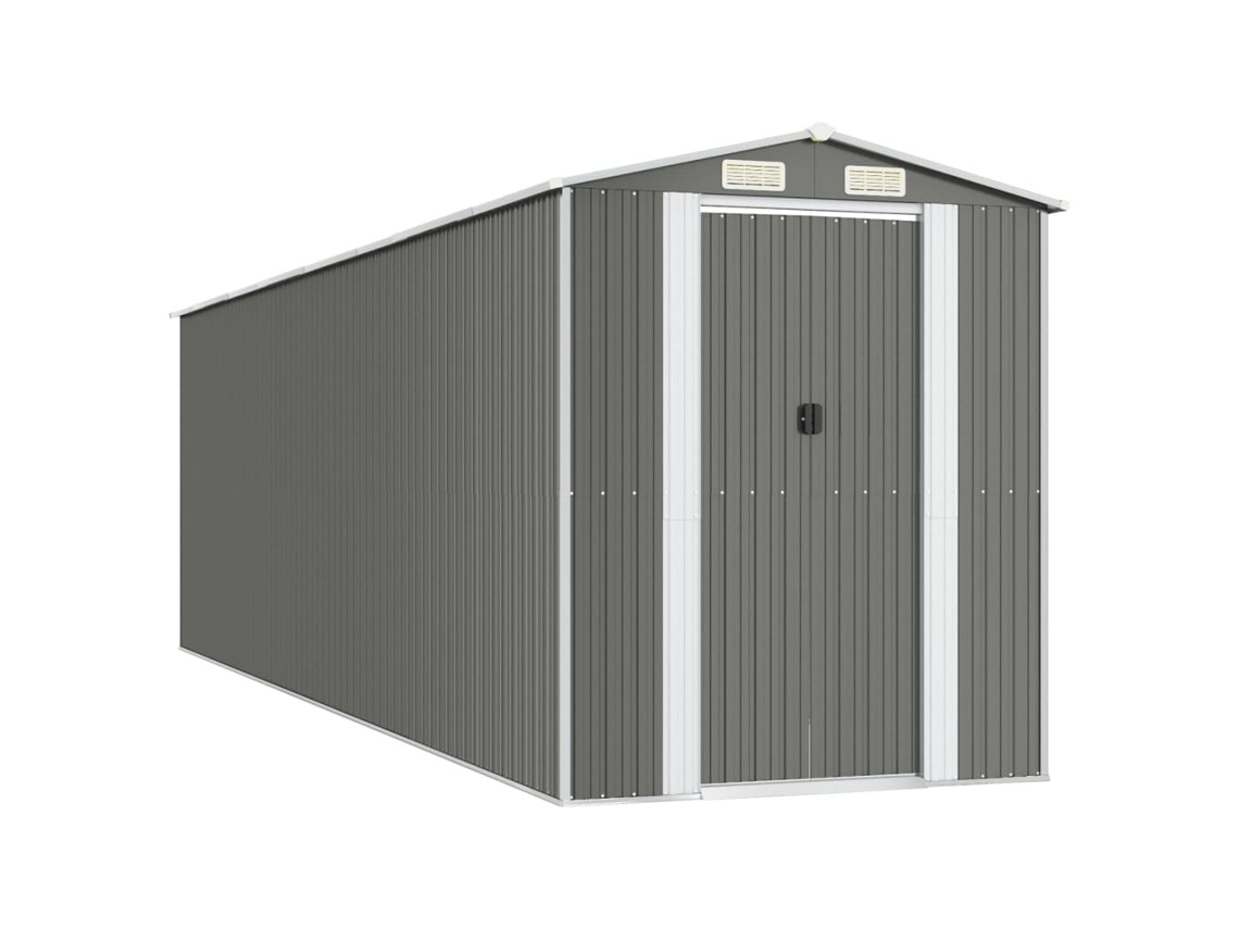 Garden Shed, Garden Sheds Vidaxl Cinzeto Aço (192 X 689 X 223 Cm)