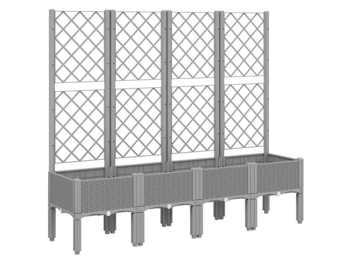 Vaso VIDAXL Cinzeto Polipropileno 160X40X142 Cm