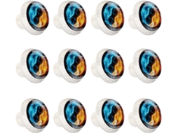 Puxadores E Maçanetas Redondas Para Armários De Cozinha, Conjunto De 12 Peças, Design Artístico Com Os Símbolos Yin Yang