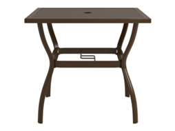 Mesa de Jardim 81,5x81,5x72 Cm Aço Castanho MAISON EXCLUSIVE