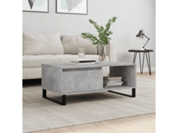 Vidaxl Mesa De Centro 90x50x36,5 Cm Derivados Madeira Cinzento Cimento