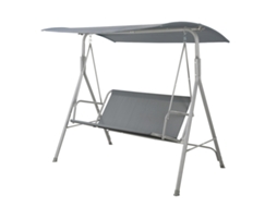Balancim de Jardim KLACK 3 Lugares Antracite Exterior 170x120x153 Cm com Toldo