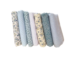 Conjunto de 7 Tecidos de Algodão com Padrões Diferentes para Costura e Patchwork Manual