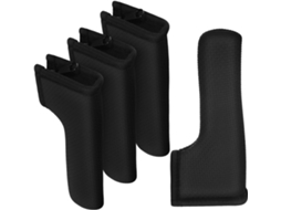 Protetores De Maçaneta Porta Com Design Antiderrapante Em Neoprene, 4 Peças, Pretos, Para Proteção Da Maçaneta