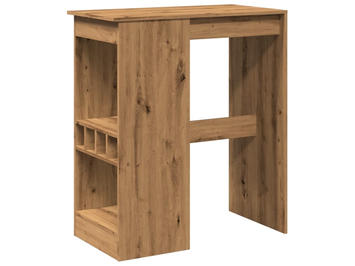 Mesa de Bar com Prateleiras Derivados de Madeira Carvalho MAISON EXCLUSIVE (51x50x103,5 cm)