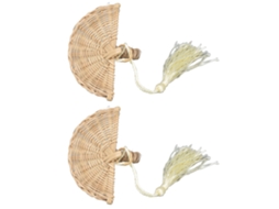 2pcs Anéis de Guardanapo de Rattan Inovador Decorativo para Decoração de Mesa com Tassel
