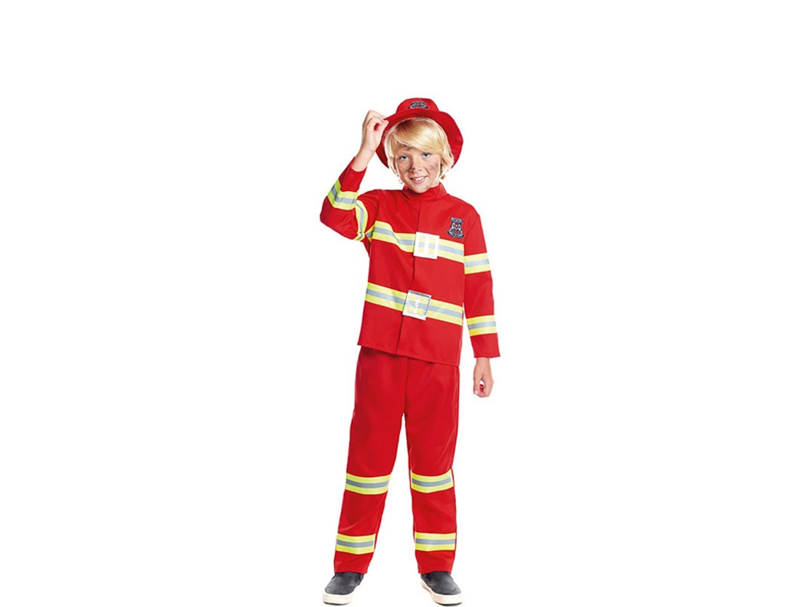 Fato de Menino PARTILANDIA Bombeiro Vermelho e Amarelo (Tam.: 10-12 anos)