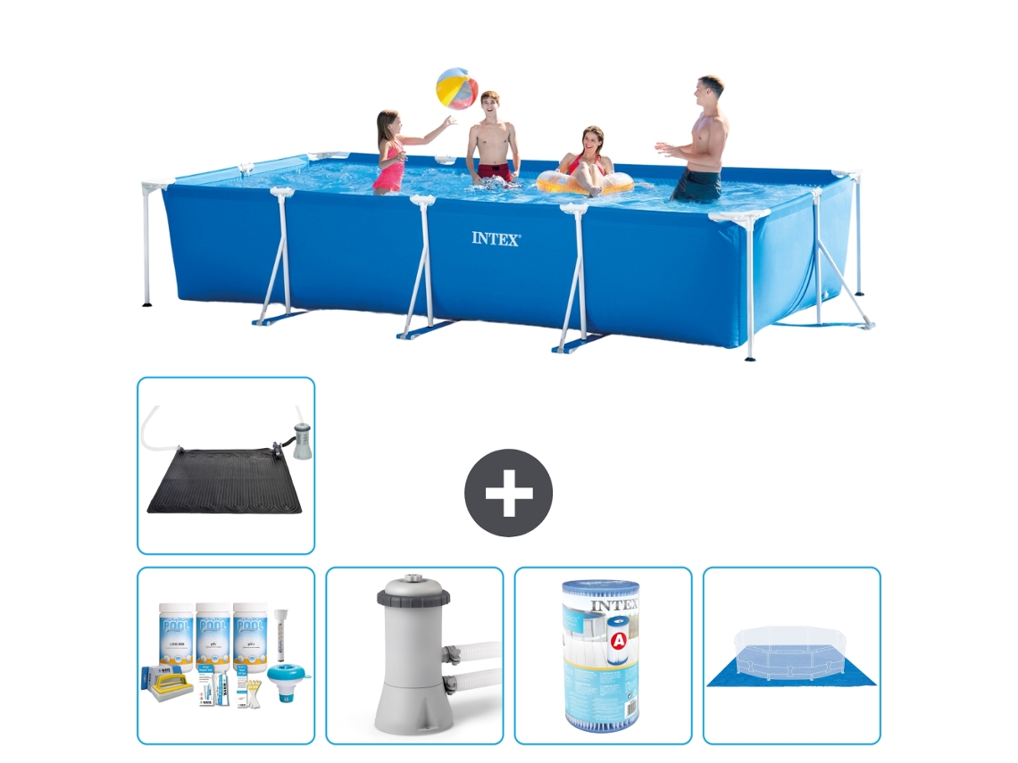 Intex Piscina Com Estrutura Retangular - 450x220x84 Cm - 6-peças S30298