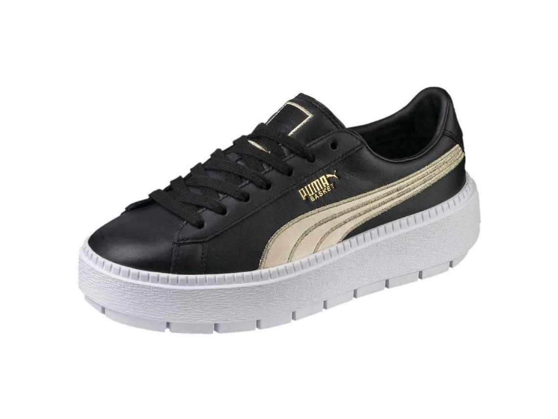 Tênis puma basket platform shop trace preto