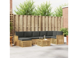 Vidaxl Conjunto De Sofás Para Exterior 8 Pcs Branco E Antracite