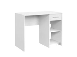 Mesa de Escritório com 1 Gaveta e Prateleiras 74X90X51 Branco VENPRODIN