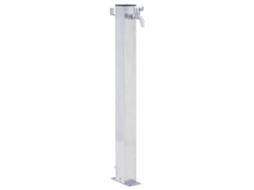 Vidaxl Coluna De Água Para Jardim Em Aço Inoxidável Quadrada 100 Cm
