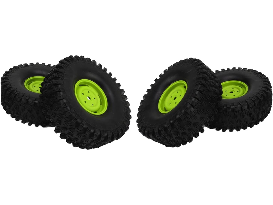 Rodas Rc Montadas, Conjunto De 4 Pneus Para Caminhão Rc Com Forte Absorção Impacto, 1, 9 Polegadas, Para Veículos Off